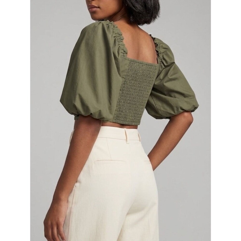 JASON WU puff shoulder crop top